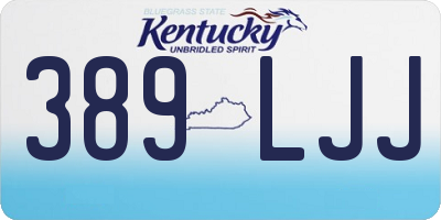 KY license plate 389LJJ