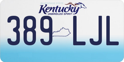 KY license plate 389LJL