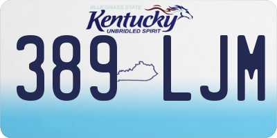 KY license plate 389LJM