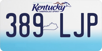 KY license plate 389LJP