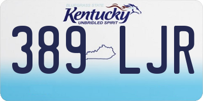 KY license plate 389LJR