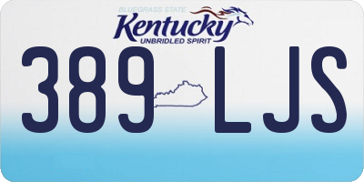 KY license plate 389LJS