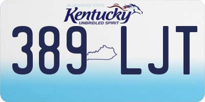 KY license plate 389LJT