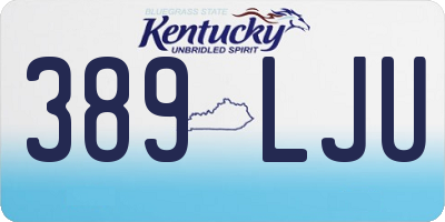 KY license plate 389LJU