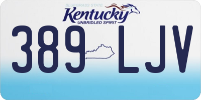 KY license plate 389LJV