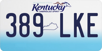KY license plate 389LKE