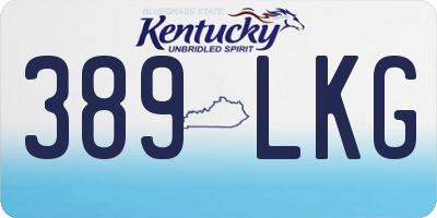 KY license plate 389LKG