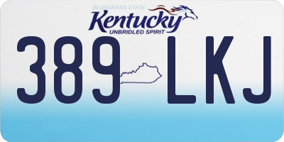 KY license plate 389LKJ