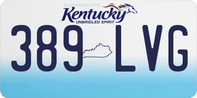 KY license plate 389LVG