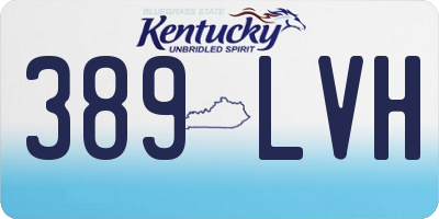 KY license plate 389LVH