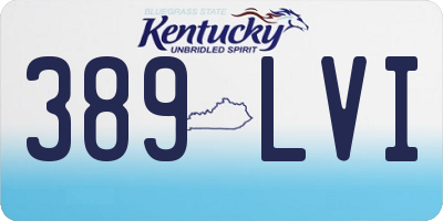 KY license plate 389LVI
