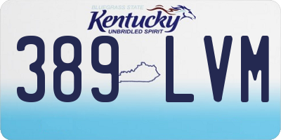 KY license plate 389LVM
