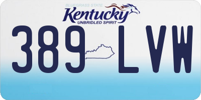 KY license plate 389LVW