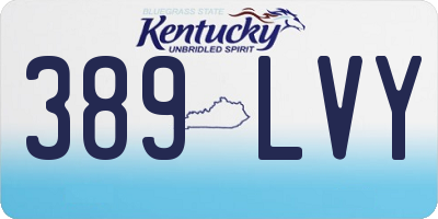 KY license plate 389LVY