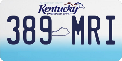 KY license plate 389MRI