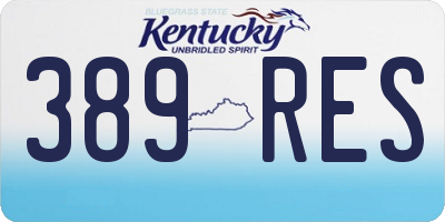 KY license plate 389RES