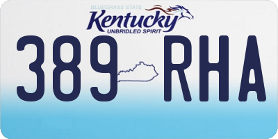 KY license plate 389RHA