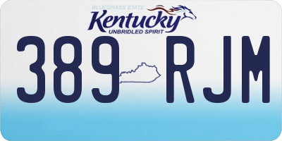 KY license plate 389RJM