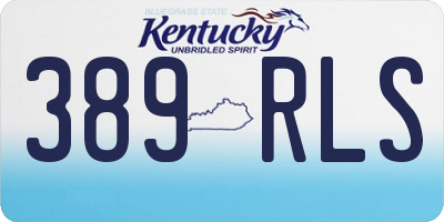 KY license plate 389RLS