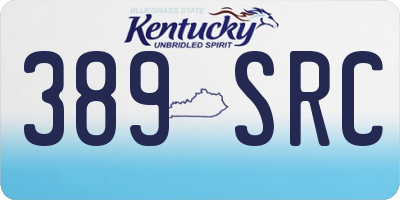 KY license plate 389SRC