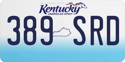 KY license plate 389SRD