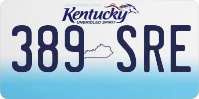 KY license plate 389SRE