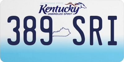 KY license plate 389SRI