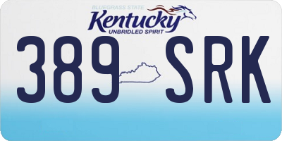KY license plate 389SRK