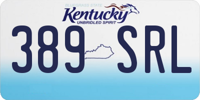 KY license plate 389SRL