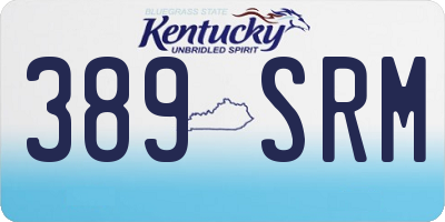 KY license plate 389SRM
