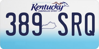 KY license plate 389SRQ