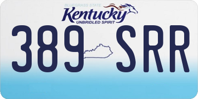 KY license plate 389SRR