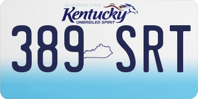 KY license plate 389SRT