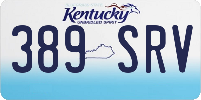 KY license plate 389SRV
