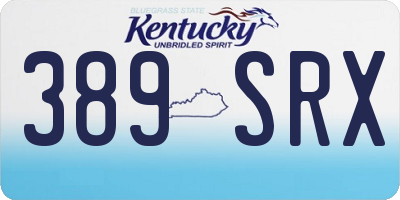 KY license plate 389SRX