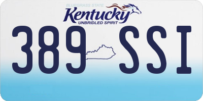 KY license plate 389SSI