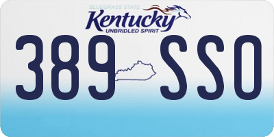 KY license plate 389SSO