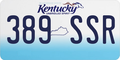 KY license plate 389SSR