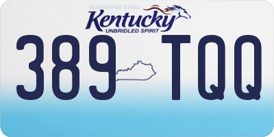 KY license plate 389TQQ