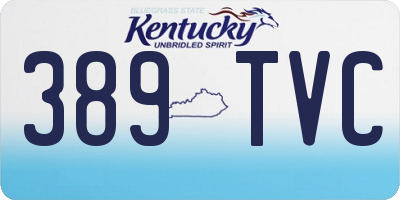 KY license plate 389TVC
