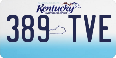 KY license plate 389TVE