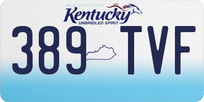 KY license plate 389TVF