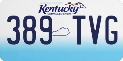 KY license plate 389TVG