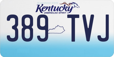 KY license plate 389TVJ