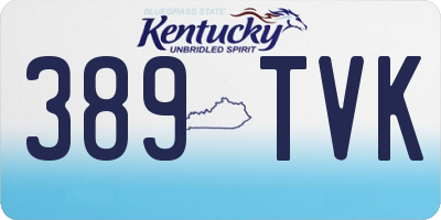 KY license plate 389TVK