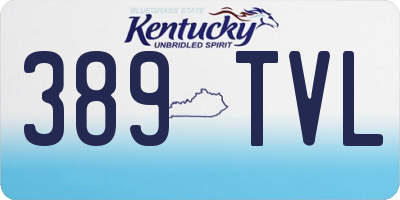 KY license plate 389TVL