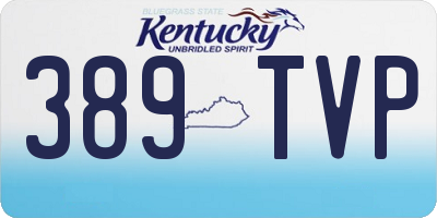 KY license plate 389TVP