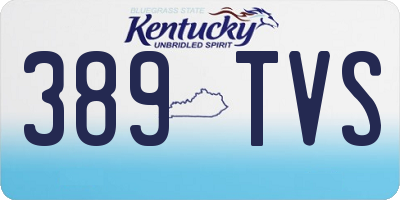 KY license plate 389TVS