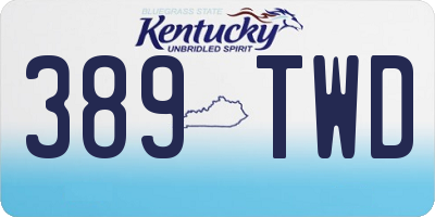 KY license plate 389TWD