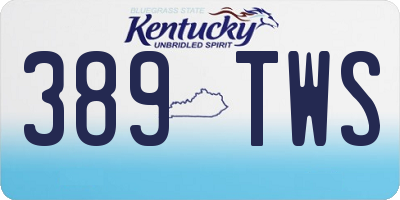 KY license plate 389TWS